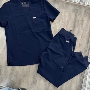 Figs Navy Medical Scrub Top and Pants